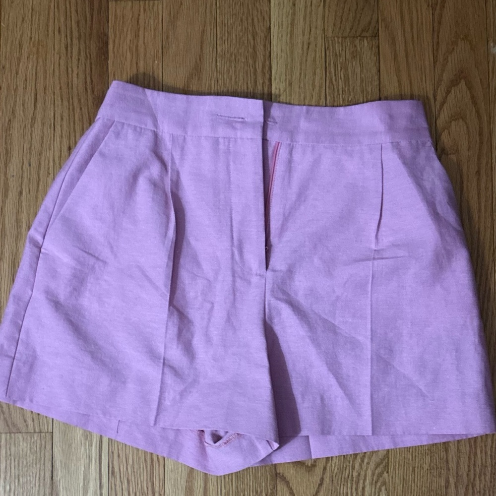 Zara Pink High Waist Tailored Shorts